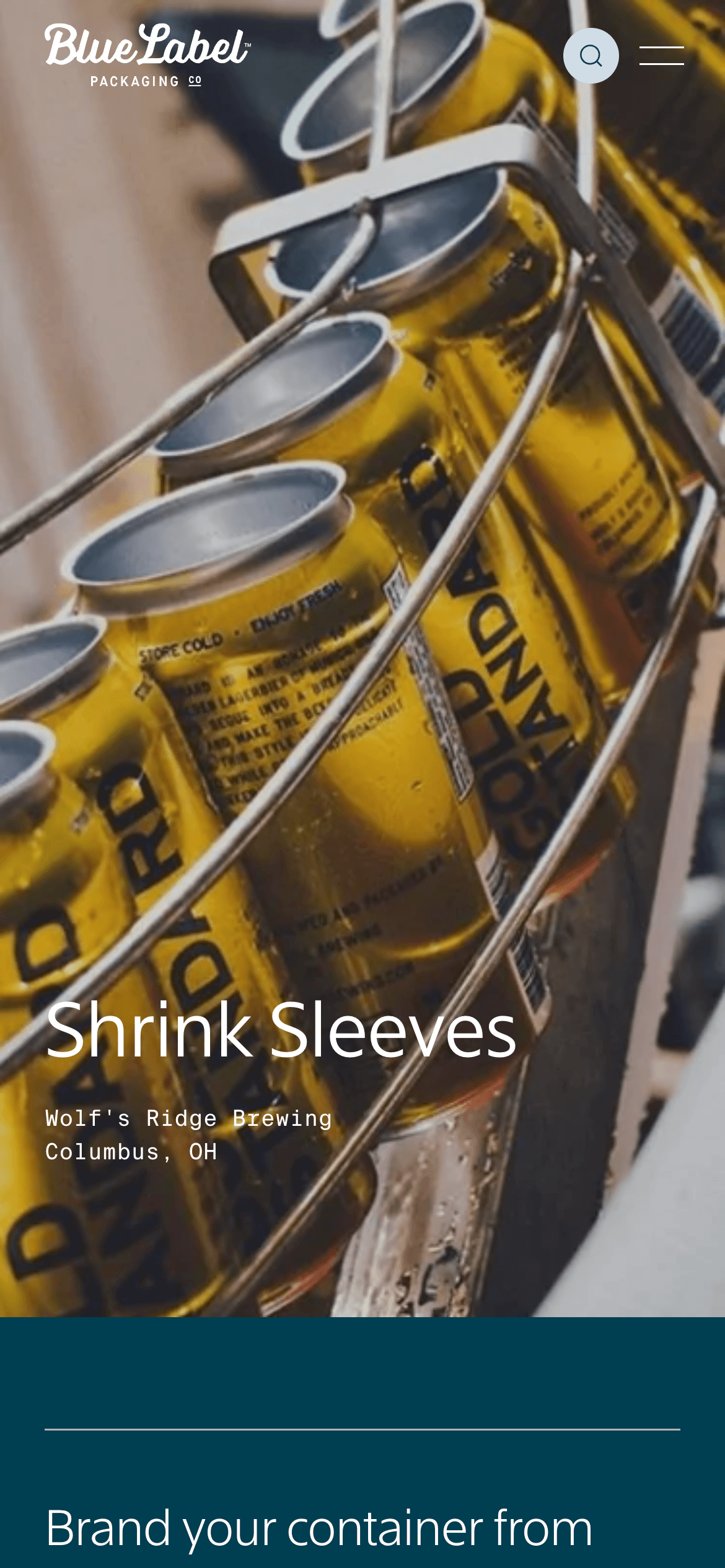 blue label shrink sleeves